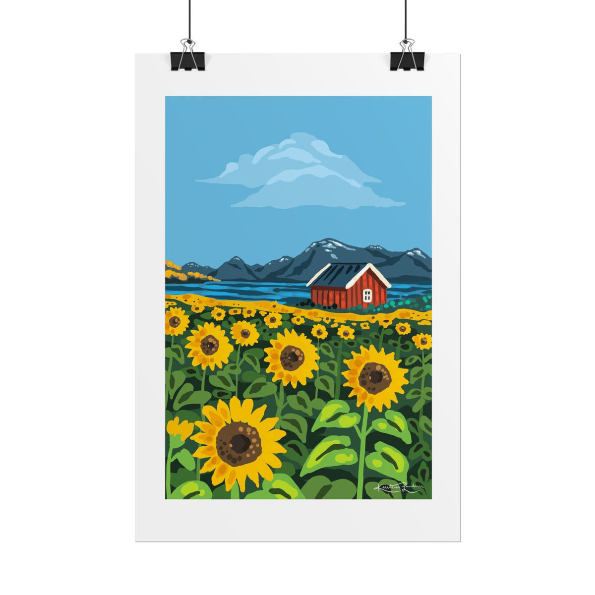 Flower Field A4 Poster