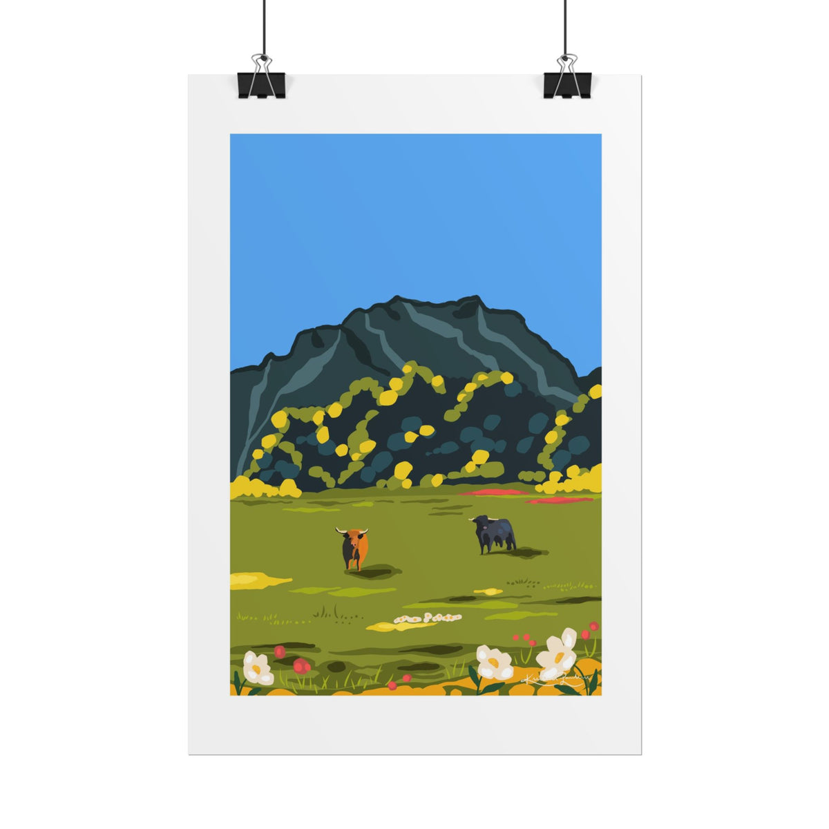 Highland Cow A4 Poster