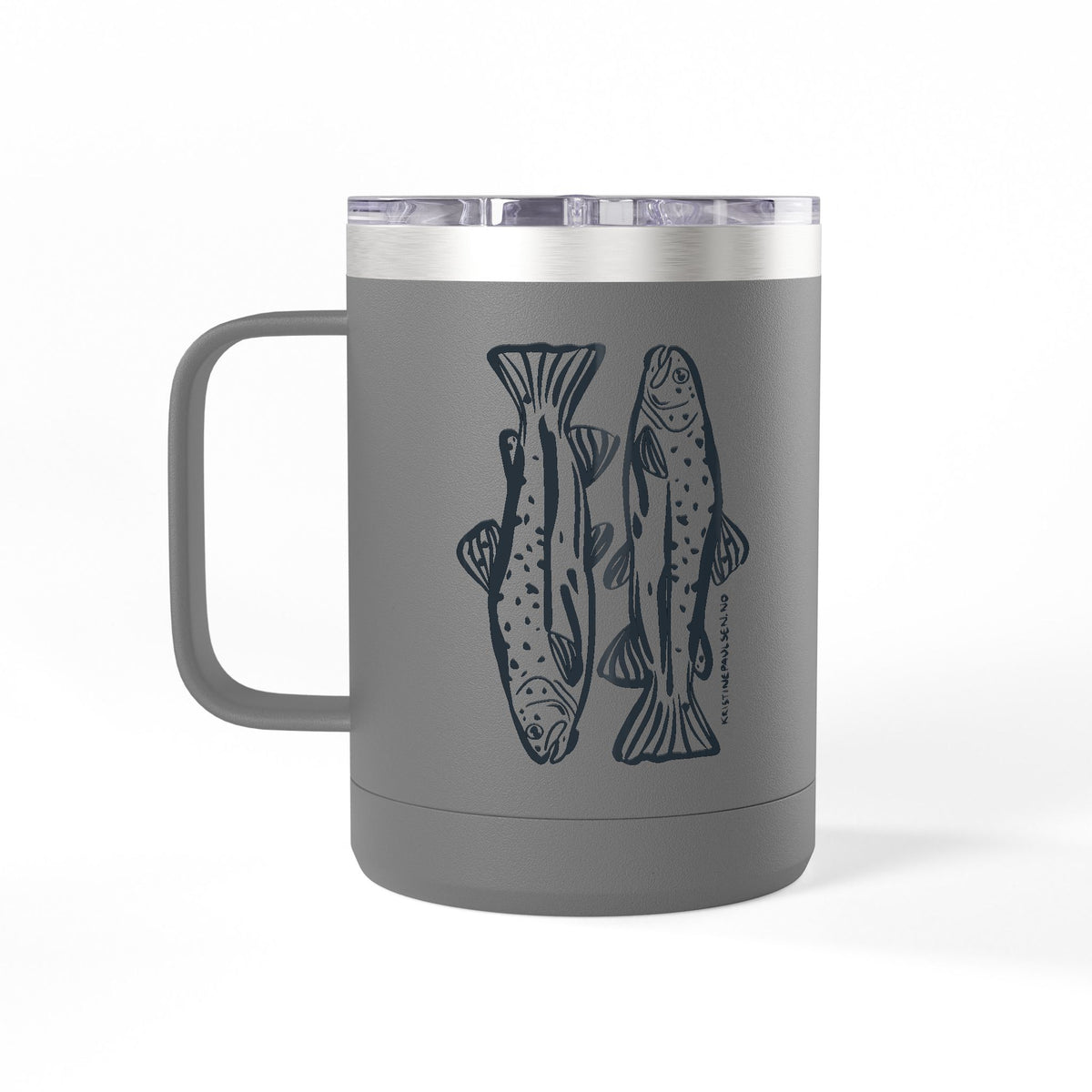 Trout Coffee Mug Tumbler, 15oz