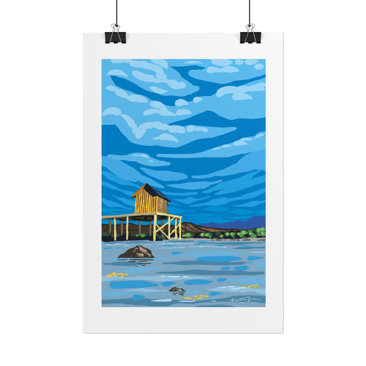 By The Sea A4 Poster