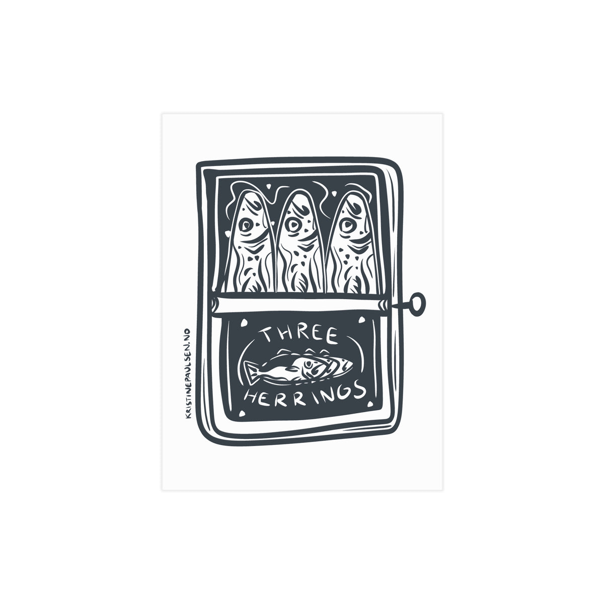 Three Herrings Postcard