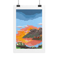 Midnight Sun in Lofoten A4 Poster